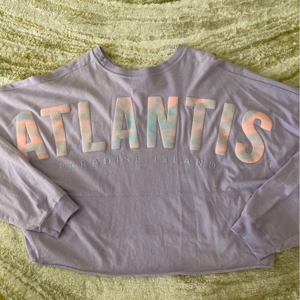 Purple Crop Sweatshirt with Long Sleeves